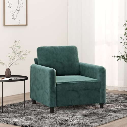vidaXL Fotelja tamnozelena 60 cm baršunasta Cijene