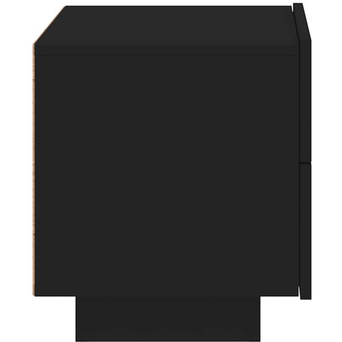  Noćni ormarić s LED svjetlima crni 70 x 36 x 40,5 cm Slike