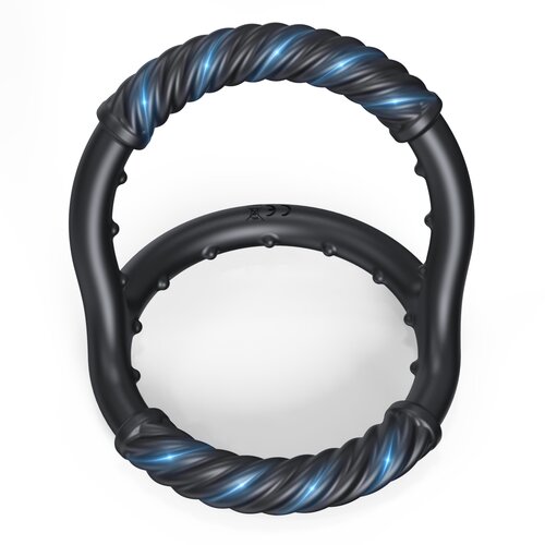 Paloqueth Dual Soft Silicone Erection Ring Black Cene