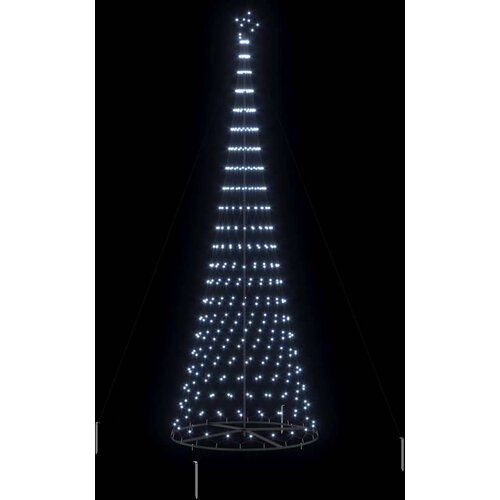 VidaXL LED božićno drvce Hladna bijela 138.5 x 138.5 x 399 cm Metal Slike
