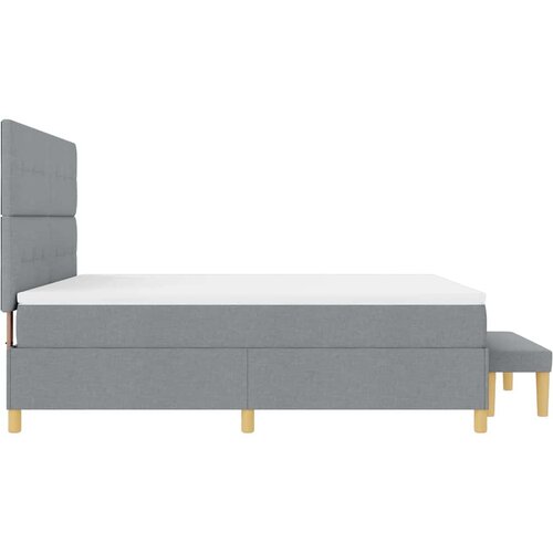  Krevet s opruga kutije Svjetlosiva 200 x 180 cm tkanina Slike
