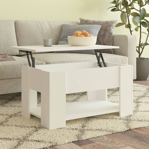 VidaXL Stolić za kavu bijeli 79 x 49 x 41 cm od konstruiranog drva Slike