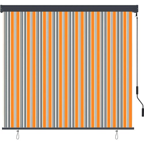 VidaXL Vanjska Roleta Prugasti Žuta i plava 180 x 250 cm tkanina Slike