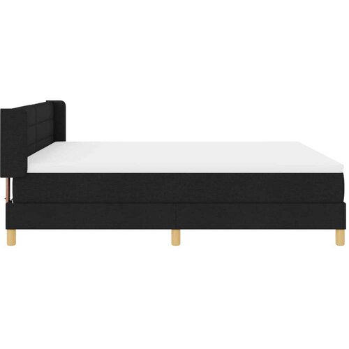 Box spring krevet s madracem Crna 200 x 180 cm Poliester Slike