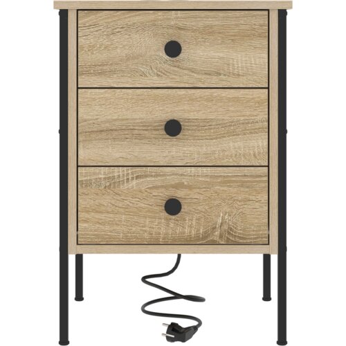 vidaXL Nočna omarica sonoma hrast 42 x 41 x 61 cm Konstruiran les Cene