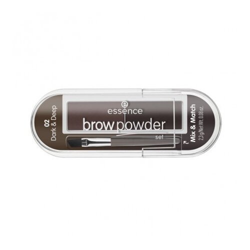 Essence Brow Powder Set paletka senčil za obrvi 2,3 g odtenek 02 Dark &amp;amp; Deep za ženske Slike