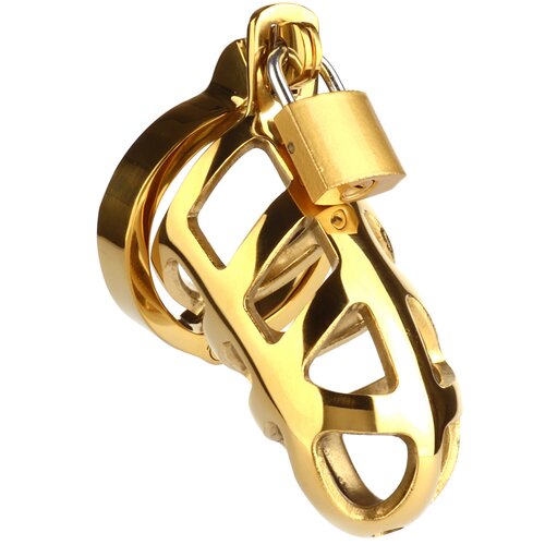 Mr. Steel Brutal Chastity Cage Gold Gold Cene
