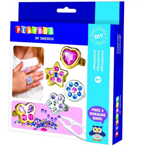 Playbox Kreativni set za ukrašavanje prstenja sa strass kristalima Cene