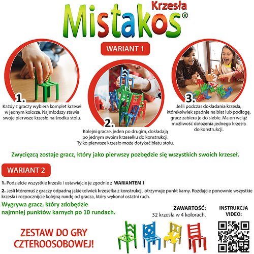  Mistakos igra padajućih stolica za 4 osobe Slike