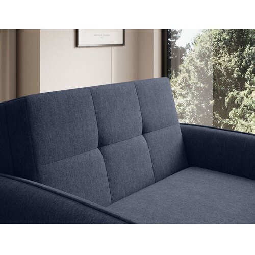 ELTAP Temno modra raztegljiva/s prostorom za shranjevanje sedežna garnitura iz &amp;scaron;enilje 102 cm Laine &amp;ndash; Slike