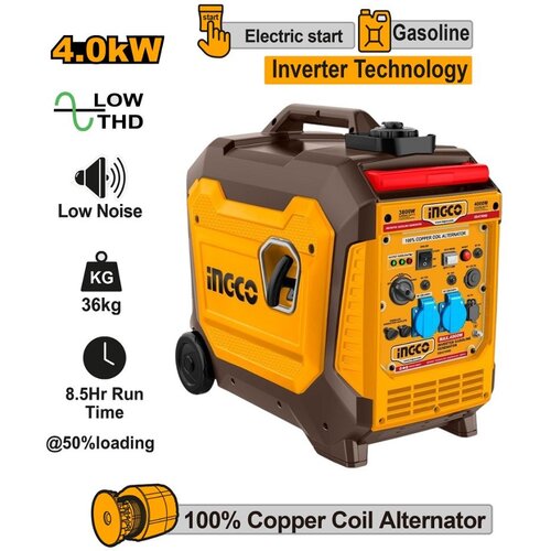 Ingco Inverterski bešumni agregat (generator) GEI47506E 4 kW SUPER Cene