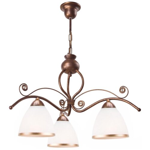 LAMKUR Luster na lancu RETRO II 3xE27/60W/230V bronzana patina Slike