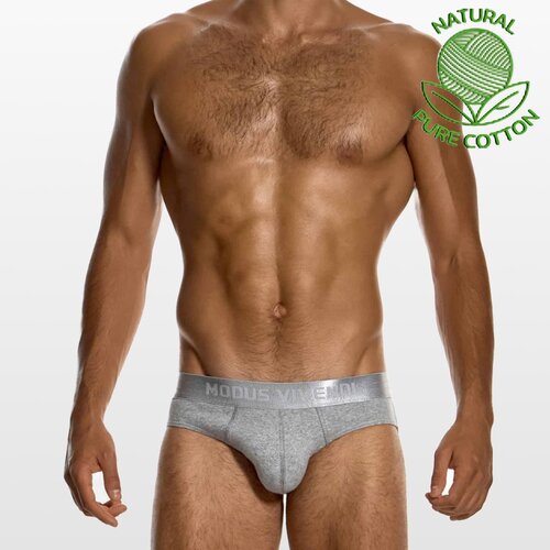 Modus vivendi mu&amp;scaron;ke rebraste slip gaće u sivoj boji iz linije Ribbed Cotton Slike