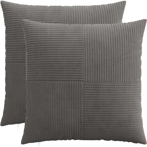  Presvlaka za jastuk 2 pcs ALMELO Tamnosiva 55 x 55 cm Kord Cene