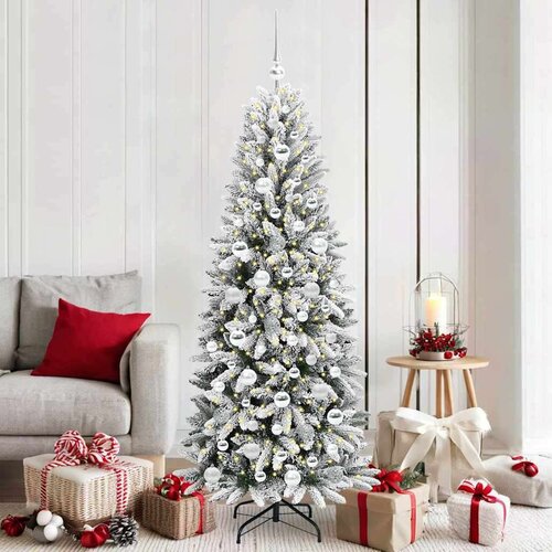 vidaXL Umestno božično drevo med 300 LED Bela 73 x 73 x 180 cm Cene