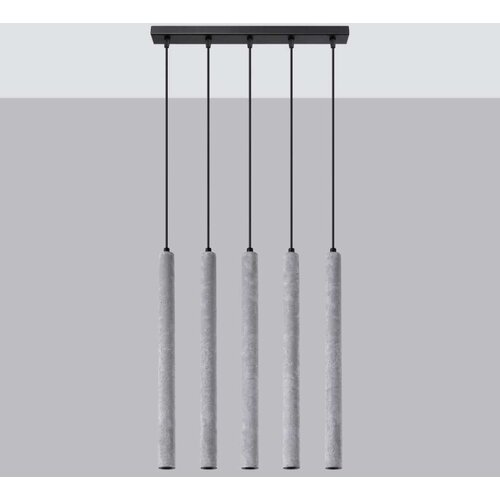  Sollux SL.1274 - Luster na sajli PASTELO 5xG9/8W/230V beton Slike