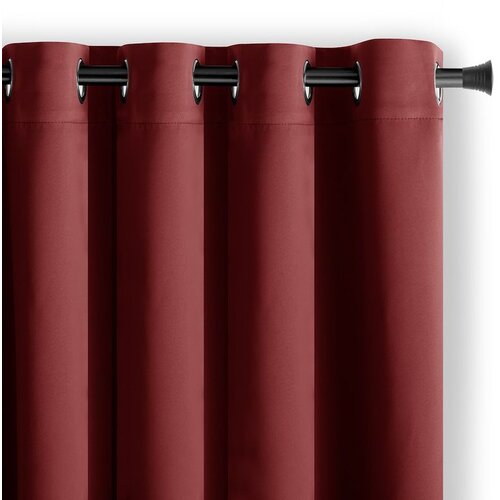 AmeliaHome curtain BLACKOUT color pink style classic silver eyelets type of material - textiles blackout 140x245 Slike