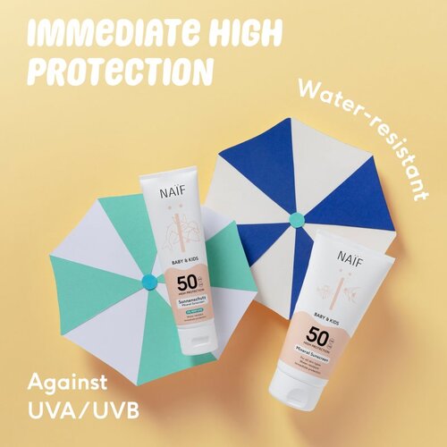 Naif Baby &amp;amp; Kids Mineral Sunscreen SPF 50 za&amp;scaron;titna krema za sunčanje za bebe i djecu SPF 50 30 ml Slike