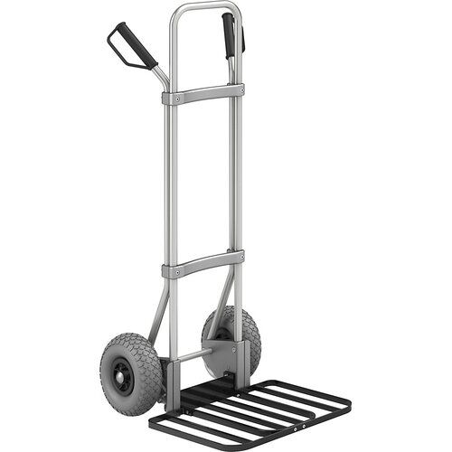 eurokraft pro aluminijast voziček za prevoz vreč, nakladalna površina za pakete šxg 430 x 450 mm, črne barve, pu-kolesa Cene