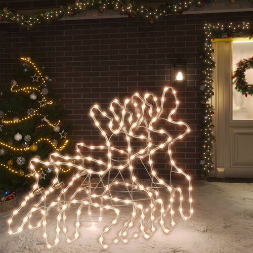vidaXL Figura božićnog soba LED 3 kom topla bijela 57 x 55 x 4,5 cm Cijene