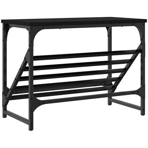  Stalak za cipele crni 60x30x45 cm od konstruiranog drva Slike