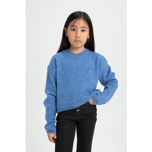 Defacto girl's Standard Fit Crew Neck Sweater Cene