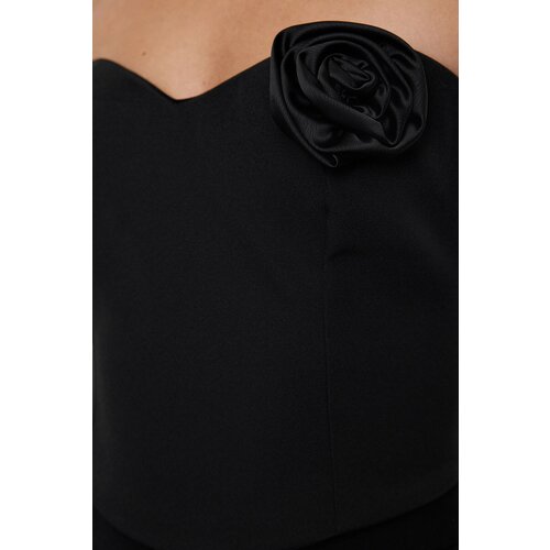 Trendyol Black Rose Detailed Woven Bustier Slike