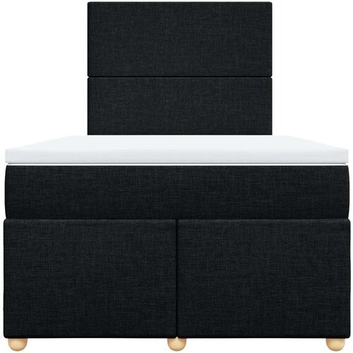 VidaXL krevet box spring s madracem crni 120 x 190 cm od tkanine Slike