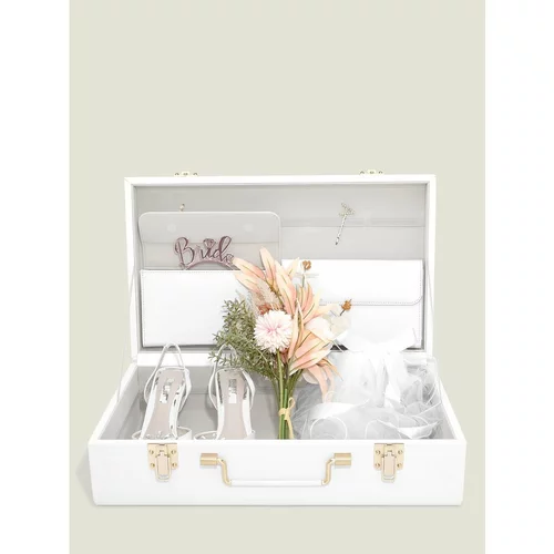 Stackers Bijela dekorativna kutija za pohranu od imitacije kože 50x30x15 cm –