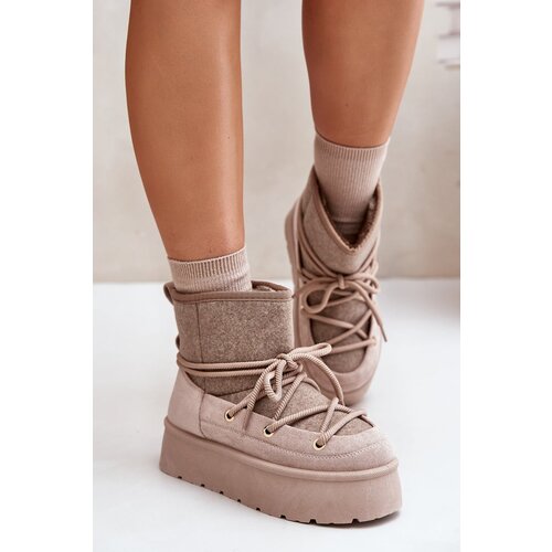 Kesi Snow boots with platform bindings beige Mavora Slike