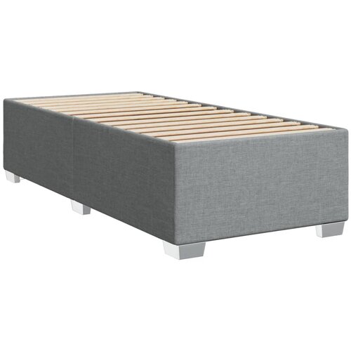  Krevet s oprugama i madracem svjetlosivi 100x200 cm od tkanine Slike