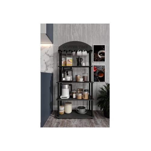 Hanah home coffee stand polica time black (282PTR1309) Slike