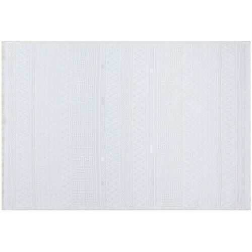 Novel ravno tkana preproga 80/150 cm tkano bela Slike