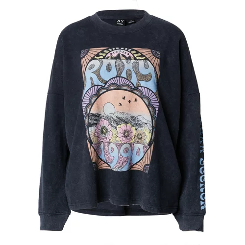 Roxy Sweater majica 'EASTSIDEMIDWTLS' svijetloplava / narančasta / svijetloroza / crna