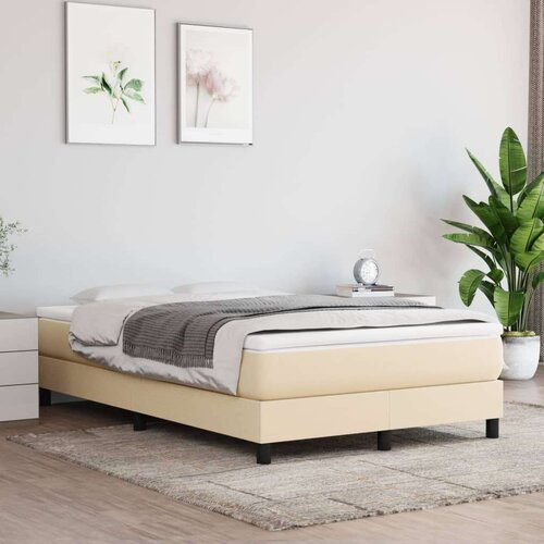  Box spring postelja z vzmetnico krem 120x200 cm blago, (20723601) Slike