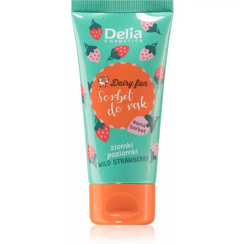 Delia Cosmetics Dairy Fun negovalna krema za roke Wild Strawberry 50 ml