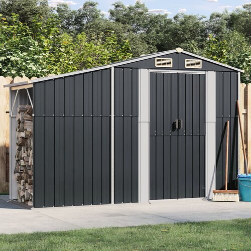 VidaXL Vrtna lopa antracitna 277x93x179 cm pocinkano jeklo Slike