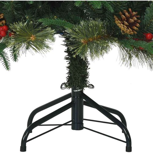 VidaXL Umjetno božićno drvce s nogom s stalakom Zelena 150 cm PE i PVC Slike