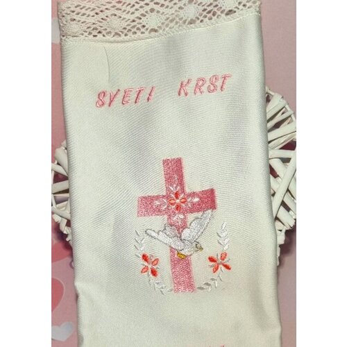  KRSTNI PRTIČEK z križcem in golobčkom KRSPRT 01 Slike