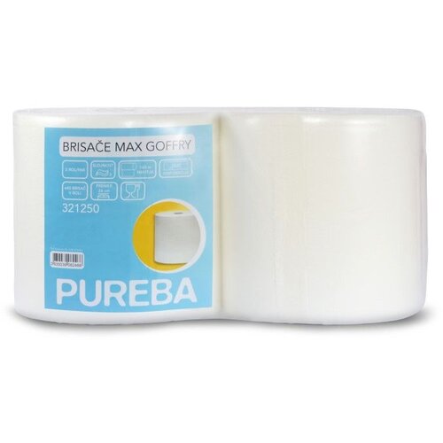 Plus Papirnate brisače MAX GOFFRY PLUS (25 x 25 cm, 2 rol/pak, bele) Cene