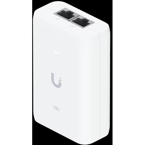 Ubiquiti U-POE+ adapter 30W, powers UniFi PoE+ devices, reduce dependency on PoE switch power, Contains RJ45 data input, AC cable with earth ground, and PoE+ output Cijene