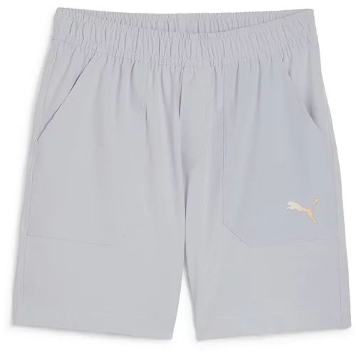 Puma Športne hlače 'Concept 8' siva / svetlo oranžna / bela