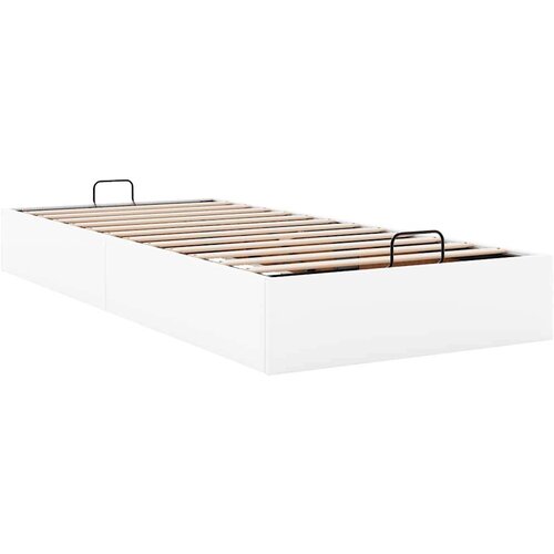 VidaXL okvir kreveta bez madraca bijeli 100x200 cm od umjetne kože Slike