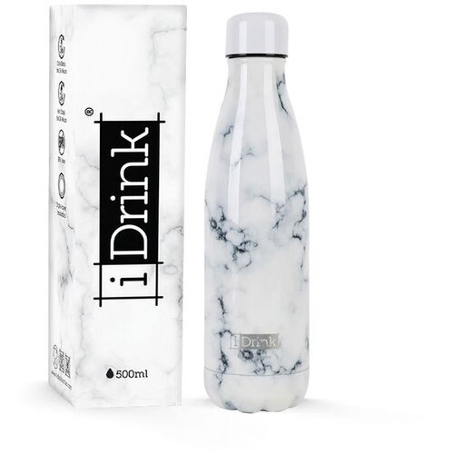 i-Total Boca Metalna 500ml Marble Bela ID0425 Cene