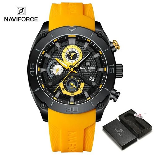 Naviforce Mu&amp;scaron;ki ručni sat Kvarcni mehanizam žuti NF8038 Slike