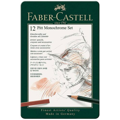 Faber-Castell Set grafitnih svinčnikov Monochrome Pitt, 12 kosov Slike