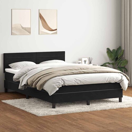 Box spring krevet s madracem crni 160x210 cm bar&amp;scaron;unasti Slike