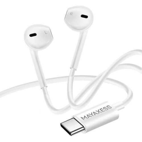 Oem Mayaxess, Žične USB-C slu&scaron;alke za iPhone 17 z vgrajenim mikrofonom, Bela, (5000231592) Cene