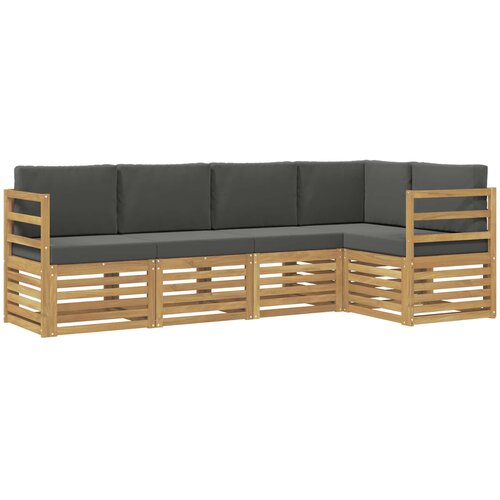  Set vanjskih sofa 5 pcs Bijela i antracit 245 x 126,5 x 73 cm Slike