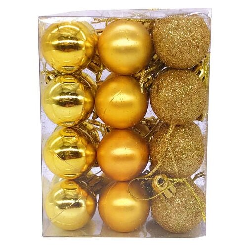 CHRISTMAS GIFTS KUGLE NOVOGODI&amp;Scaron;NJE 24/1 ZLATNE Slike